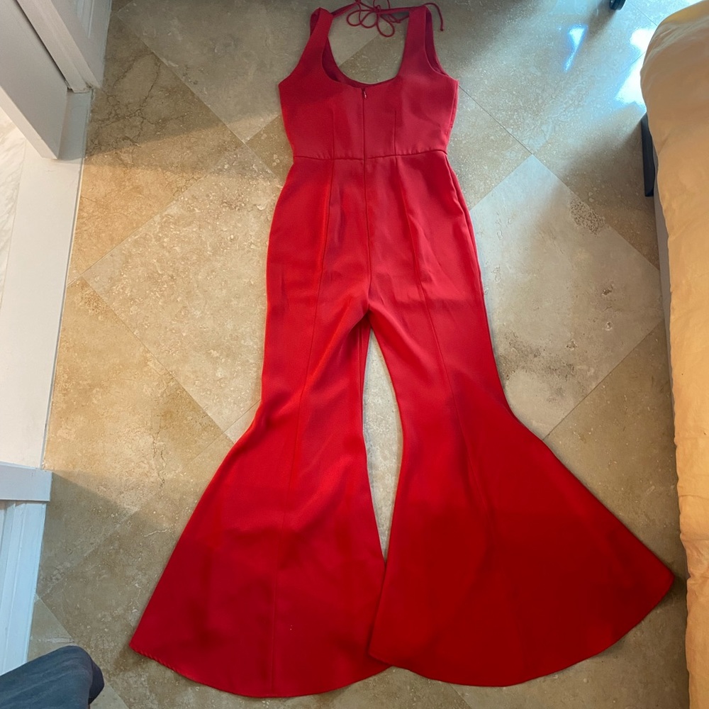 Intermix Red Jumpsuit, Size 4, Color Red - image 3
